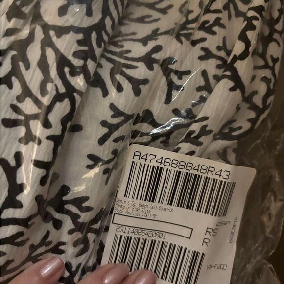 Denim & Co Beach Coverup pants Sz 5X Women's Pants coral patterned - Picture 6 of 7